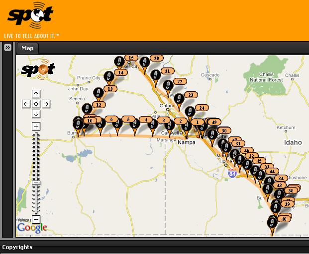 Spot Track of both cross countries